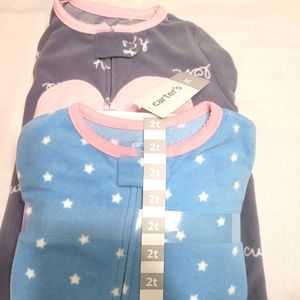 2 toddler pajama onsie
